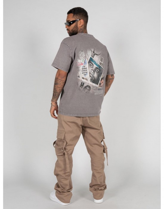 Овърсайз тениска LEGENDS NEVER DIE - Acid Washed Heavy Oversize Tee asphalt XXL