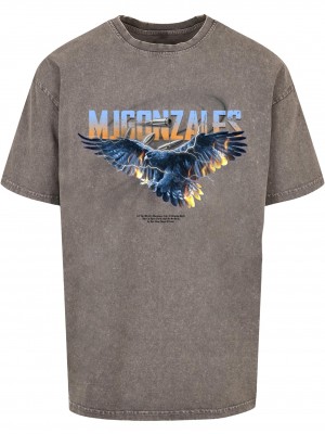 Овърсайз тениска EAGLE V.2 Acid Washed Heavy Oversize Tee asphalt XXL