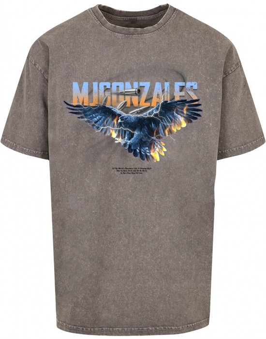 Овърсайз тениска EAGLE V.2 Acid Washed Heavy Oversize Tee asphalt XXL