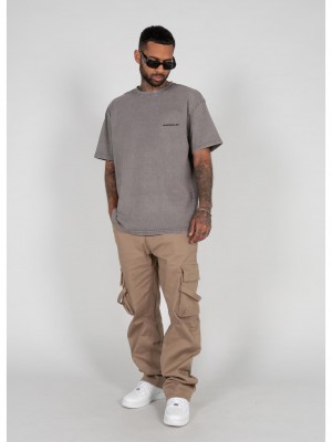 Овърсайз тениска MJ GONZALES TM x Acid Washed Heavy Oversize Tee asphalt XXL