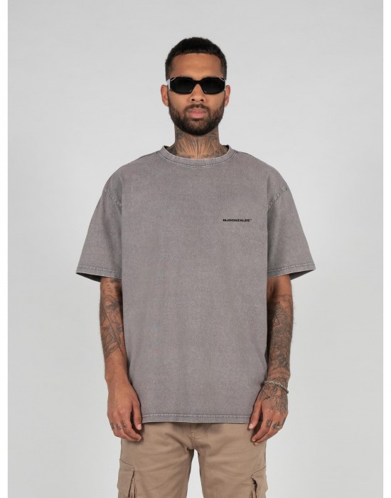 Овърсайз тениска MJ GONZALES TM x Acid Washed Heavy Oversize Tee asphalt XXL