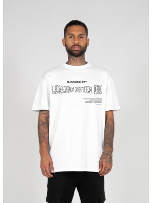 Овърсайз тениска LEGENDS NEVER DIE Heavy Oversized Tee 2.0 white XXL