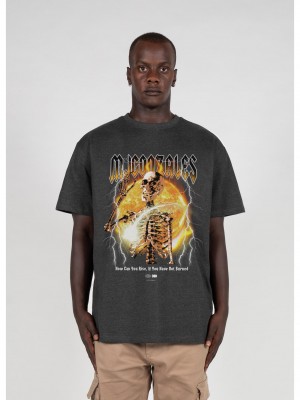 Овърсайз тениска HELLRIDE V.1 X Heavy Oversized Tee 2.0 charcoal XXL