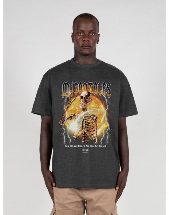 Овърсайз тениска HELLRIDE V.1 X Heavy Oversized Tee 2.0 charcoal XXL
