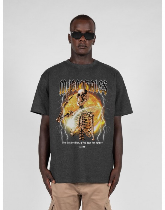 Овърсайз тениска HELLRIDE V.1 X Heavy Oversized Tee 2.0 charcoal XXL
