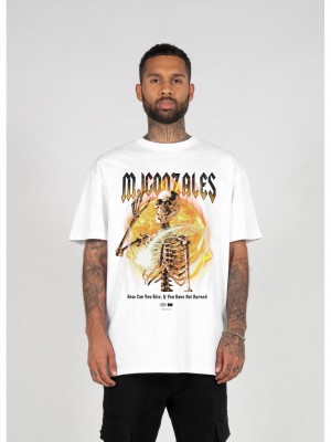 Овърсайз тениска HELLRIDE V.1 Heavy Oversized Tee 2.0 white XXL