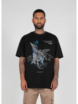 Овърсайз тениска SAINT V.1 Heavy Oversized Tee 2.0 black XXL