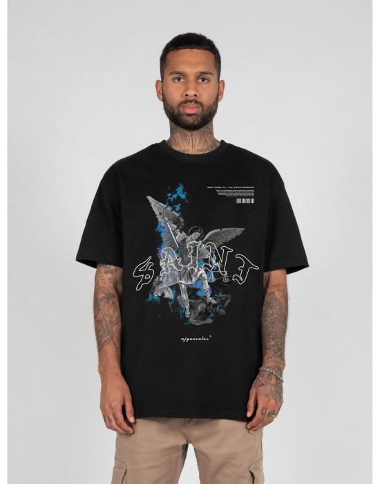 Овърсайз тениска SAINT V.1 Heavy Oversized Tee 2.0 black XXL