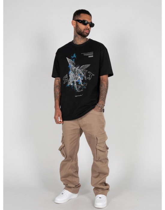 Овърсайз тениска SAINT V.1 Heavy Oversized Tee 2.0 black XXL