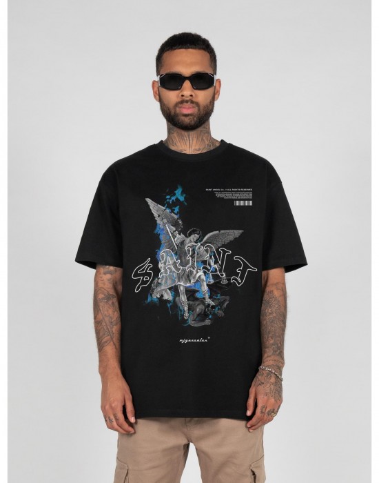 Овърсайз тениска SAINT V.1 Heavy Oversized Tee 2.0 black XXL