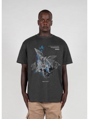 Овърсайз тениска SAINT V.1 Heavy Oversized Tee 2.0 charcoal XXL