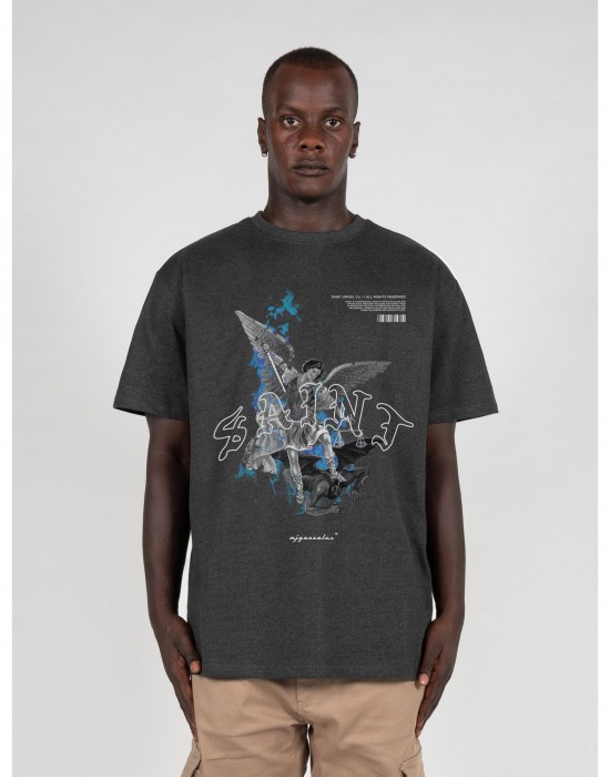 Овърсайз тениска SAINT V.1 Heavy Oversized Tee 2.0 charcoal XXL