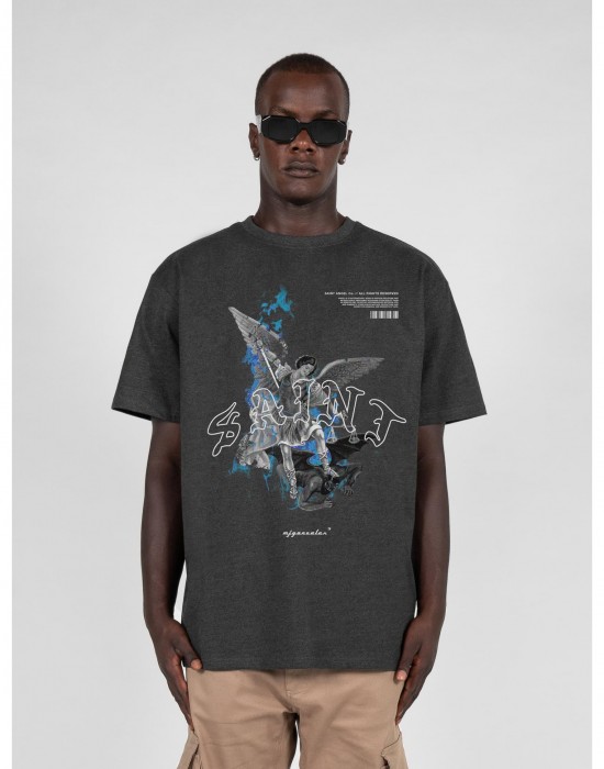Овърсайз тениска SAINT V.1 Heavy Oversized Tee 2.0 charcoal XXL