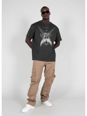 Овърсайз тениска HIGHER THAN HEAVEN V.1  with Heavy Oversize Tee charcoal XXL