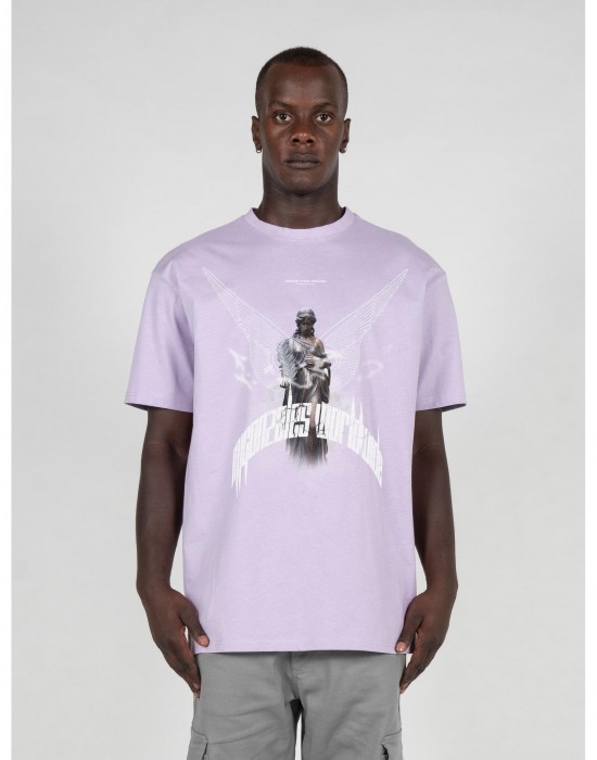 Овърсайз тениска HIGHER THAN HEAVEN V.1  with Heavy Oversize Tee lilac XXL