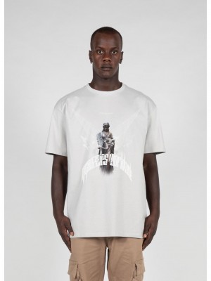 Овърсайз тениска HIGHER THAN HEAVEN V.1  with Heavy Oversize Tee lightasphalt XXL