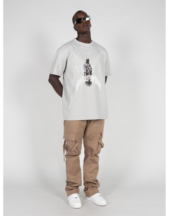 Овърсайз тениска HIGHER THAN HEAVEN V.1  with Heavy Oversize Tee lightasphalt XXL