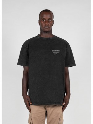 Овърсайз тениска HIGHER THAN HEAVEN V.2 Acid Washed Heavy Oversize Tee black XXL
