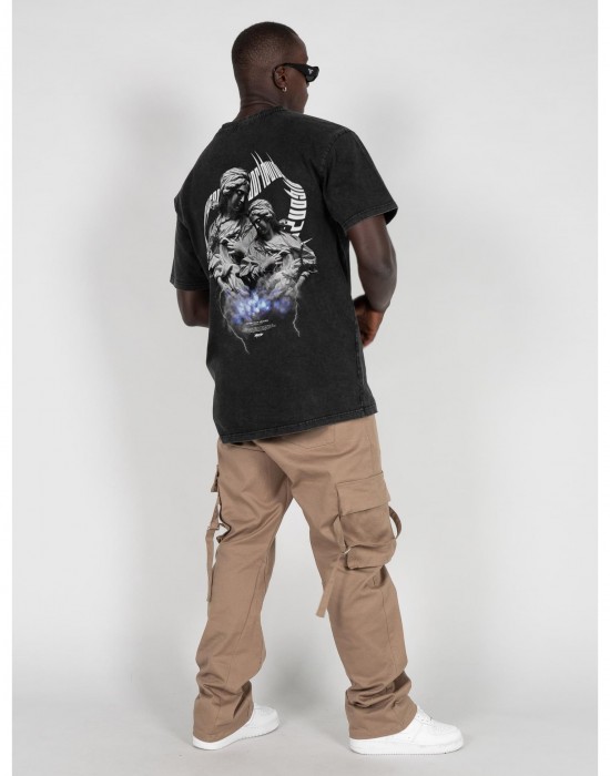 Овърсайз тениска HIGHER THAN HEAVEN V.2 Acid Washed Heavy Oversize Tee black XXL