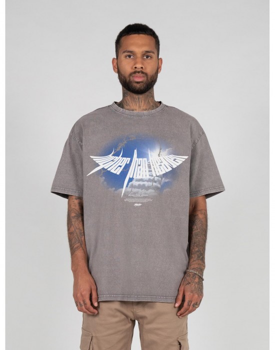 Овърсайз тениска HIGHER THAN HEAVEN V.4 Acid Washed Heavy Oversize Tee asphalt XXL