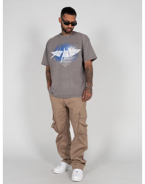 Овърсайз тениска HIGHER THAN HEAVEN V.4 Acid Washed Heavy Oversize Tee asphalt XXL