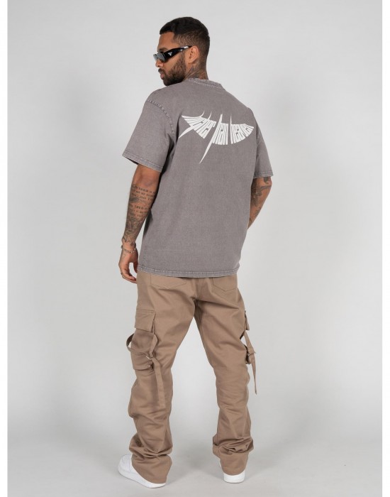 Овърсайз тениска HIGHER THAN HEAVEN V.4 Acid Washed Heavy Oversize Tee asphalt XXL