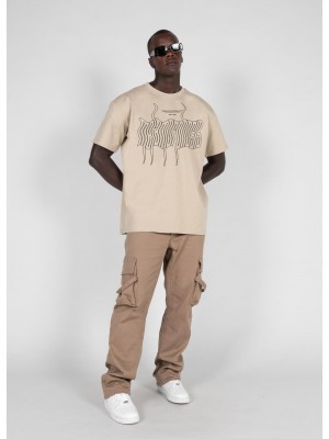 Овърсайз тениска METAMORPHOSE V.1 x Heavy Oversized Tee wet sand XXL
