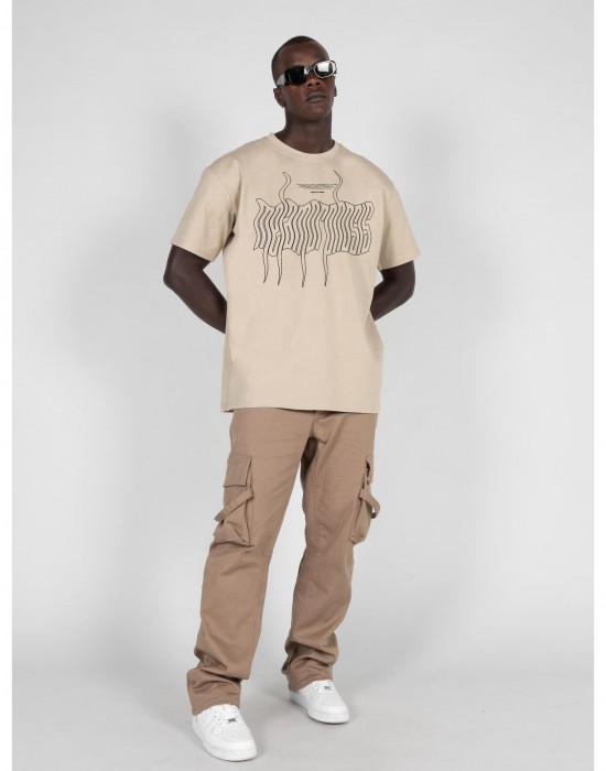 Овърсайз тениска METAMORPHOSE V.1 x Heavy Oversized Tee wet sand XXL