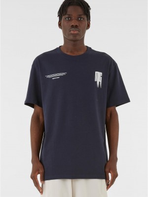 Овърсайз тениска METAMORPHOSE V.2 Heavy Oversized Tee navy XXL