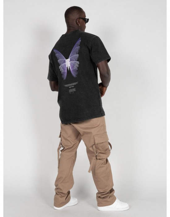 Овърсайз тениска METAMORPHOSE V.2 Acid Washed Heavy Oversized Tee black XXL