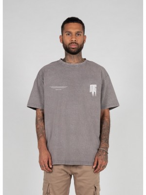 Овърсайз тениска METAMORPHOSE V.2 Acid Washed Heavy Oversized Tee asphalt XXL