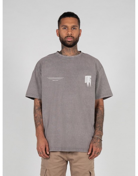 Овърсайз тениска METAMORPHOSE V.2 Acid Washed Heavy Oversized Tee asphalt XXL