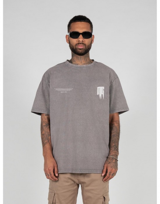 Овърсайз тениска METAMORPHOSE V.2 Acid Washed Heavy Oversized Tee asphalt XXL