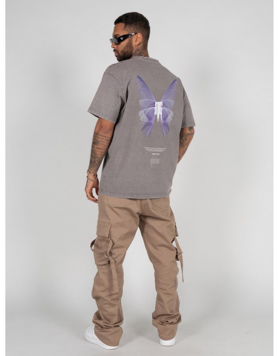 Овърсайз тениска METAMORPHOSE V.2 Acid Washed Heavy Oversized Tee asphalt XXL