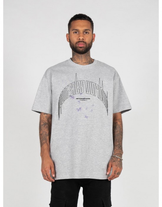 Овърсайз тениска METAMORPHOSE V.3 x Heavy Oversized Tee grey XXL
