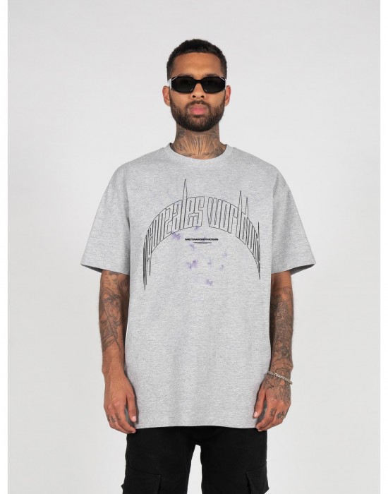 Овърсайз тениска METAMORPHOSE V.3 x Heavy Oversized Tee grey XXL