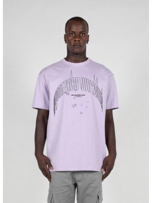 Овърсайз тениска METAMORPHOSE V.3 x Heavy Oversized Tee lilac XXL