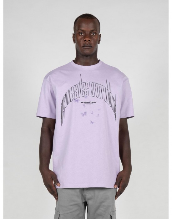 Овърсайз тениска METAMORPHOSE V.3 x Heavy Oversized Tee lilac XXL