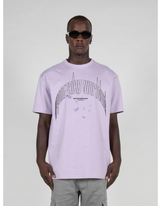 Овърсайз тениска METAMORPHOSE V.3 x Heavy Oversized Tee lilac XXL