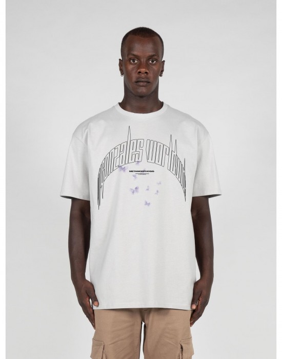 Овърсайз тениска METAMORPHOSE V.3 x Heavy Oversized Tee lightasphalt XXL