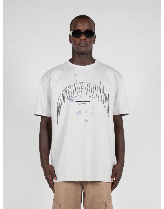 Овърсайз тениска METAMORPHOSE V.3 x Heavy Oversized Tee lightasphalt XXL