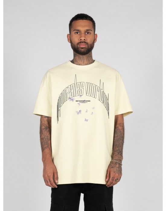Овърсайз тениска METAMORPHOSE V.3 x Heavy Oversized Tee softyellow XXL