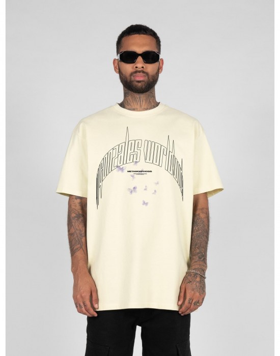 Овърсайз тениска METAMORPHOSE V.3 x Heavy Oversized Tee softyellow XXL