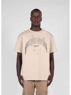 Овърсайз тениска METAMORPHOSE V.3 x Heavy Oversized Tee wet sand XXL