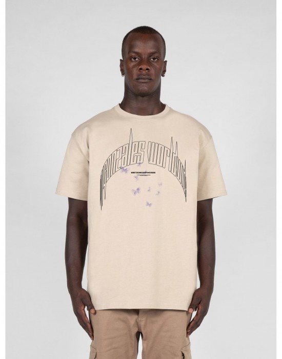 Овърсайз тениска METAMORPHOSE V.3 x Heavy Oversized Tee wet sand XXL