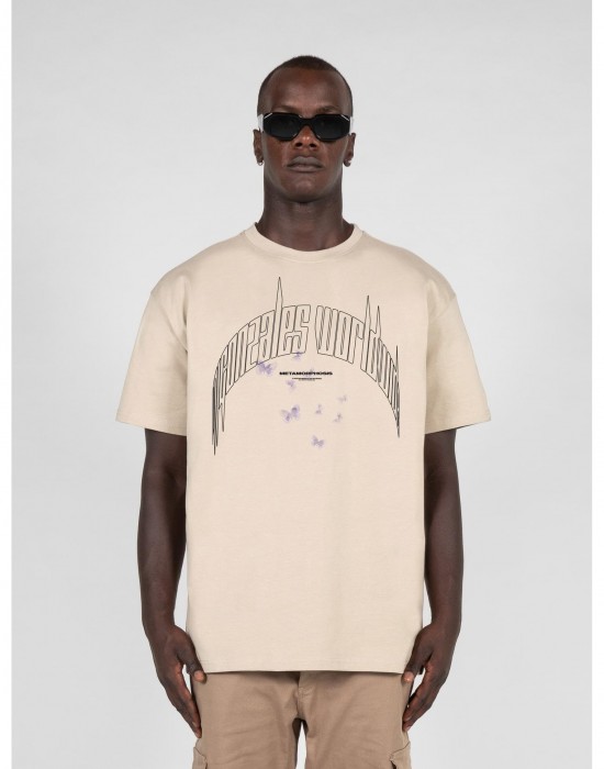 Овърсайз тениска METAMORPHOSE V.3 x Heavy Oversized Tee wet sand XXL
