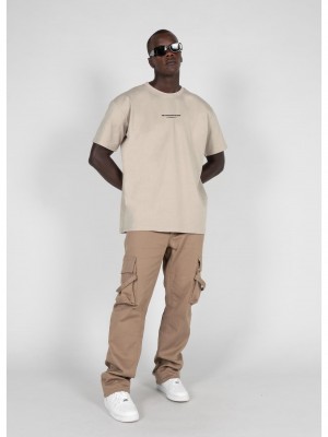 Овърсайз тениска METAMORPHOSE V.4 x Heavy Oversized Tee sand XXL