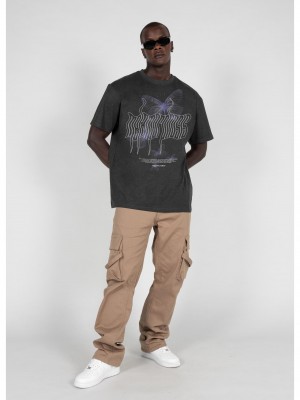 Овърсайз тениска METAMORPHOSE V.5 Heavy Oversized Tee charcoal XXL
