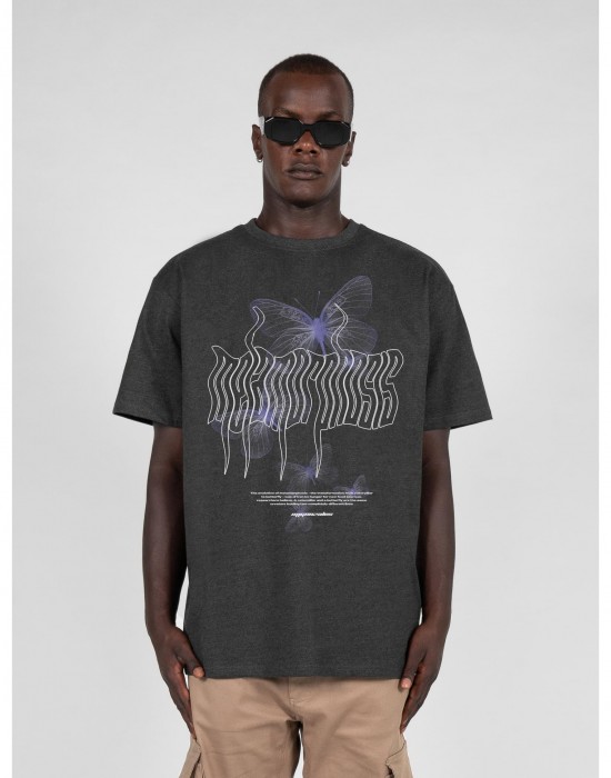 Овърсайз тениска METAMORPHOSE V.5 Heavy Oversized Tee charcoal XXL