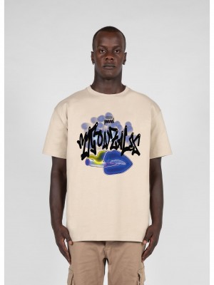 Овърсайз тениска Kiss x Heavy Oversized Tee wet sand XXL